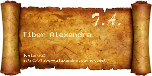 Tibor Alexandra névjegykártya
